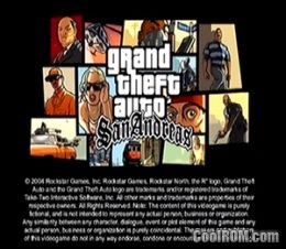 Grand theft auto san andreas psp rom ppsspp